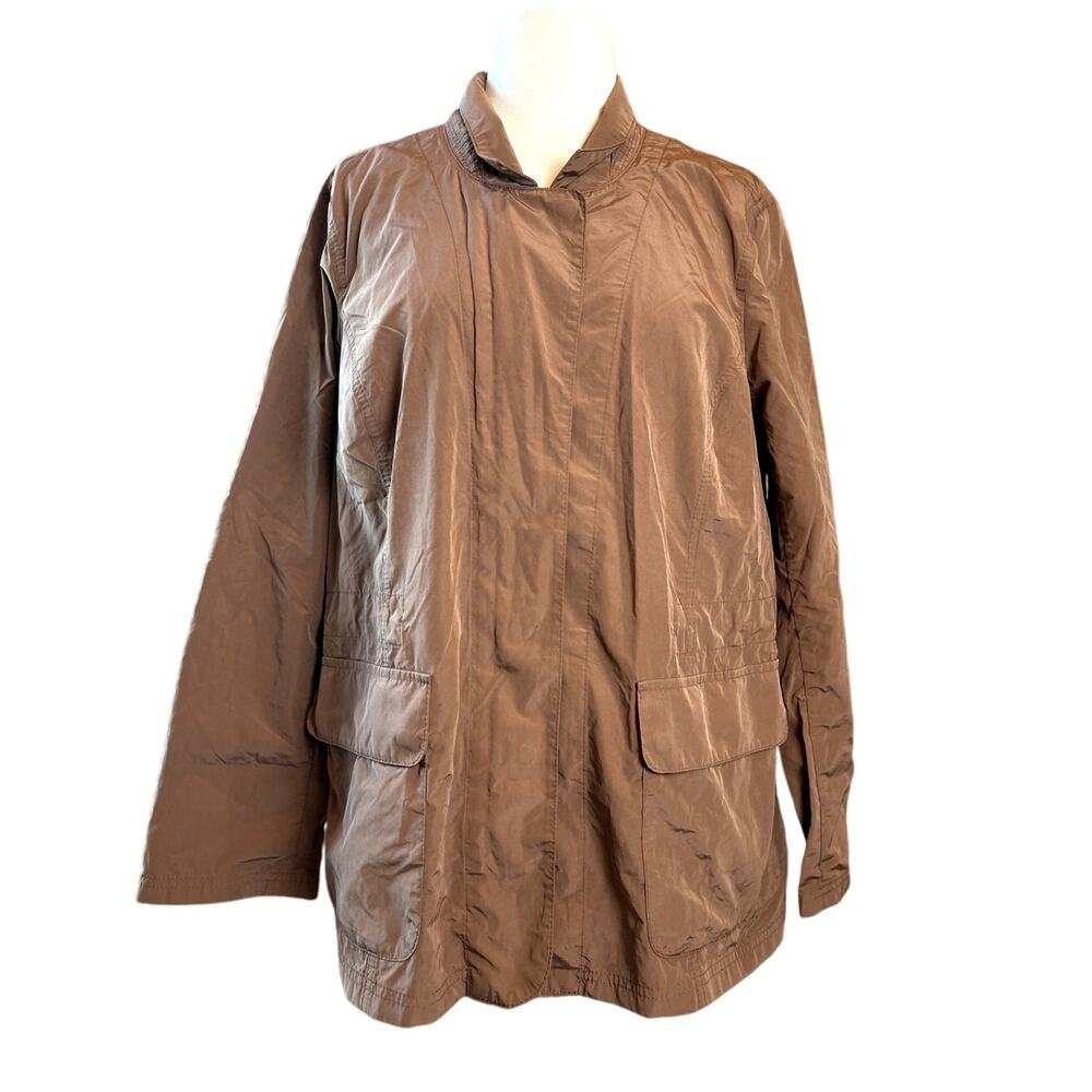 J. JILL Water Repellent Utility Jacket Size MP Minimalist Casual Classic Capsule